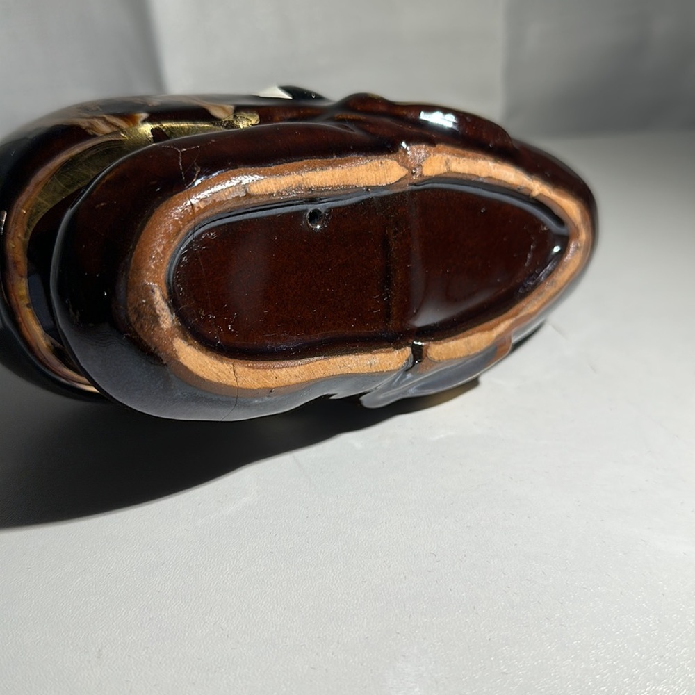 🔸🔺SOLD🔺🔸Vintage MCM Kitschy Redware Brown Drip Glaze Whale Planter - Picture 7 of 8
